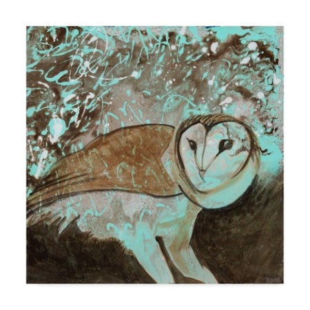 Cecile Broz 'Owl Standing' Canvas Art,18x18